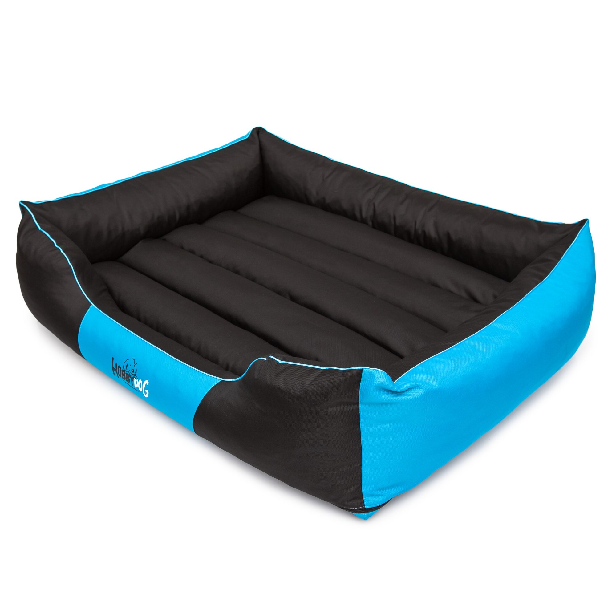 Culcus pentru animale, Hobbydog, XL, Albastru/Negru, 85x65 cm